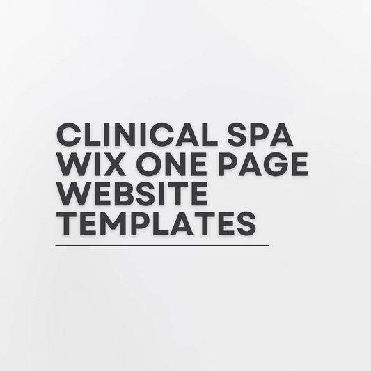 Clinical Spa Wix One Page Website Templates