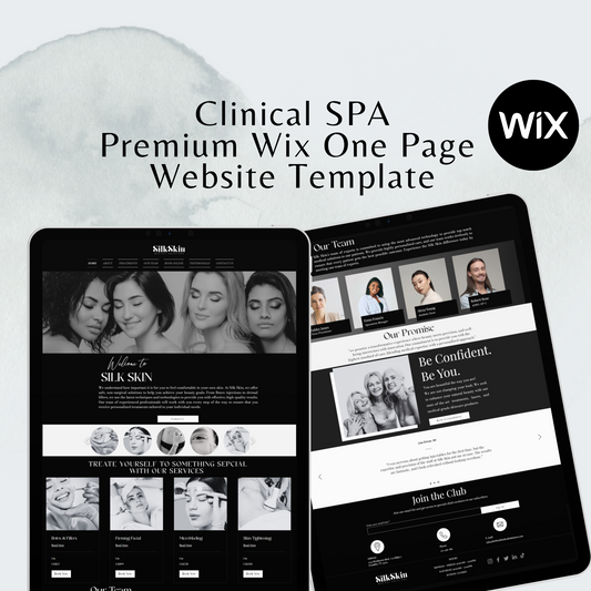 Clinical Spa Wix One Page Website Templates