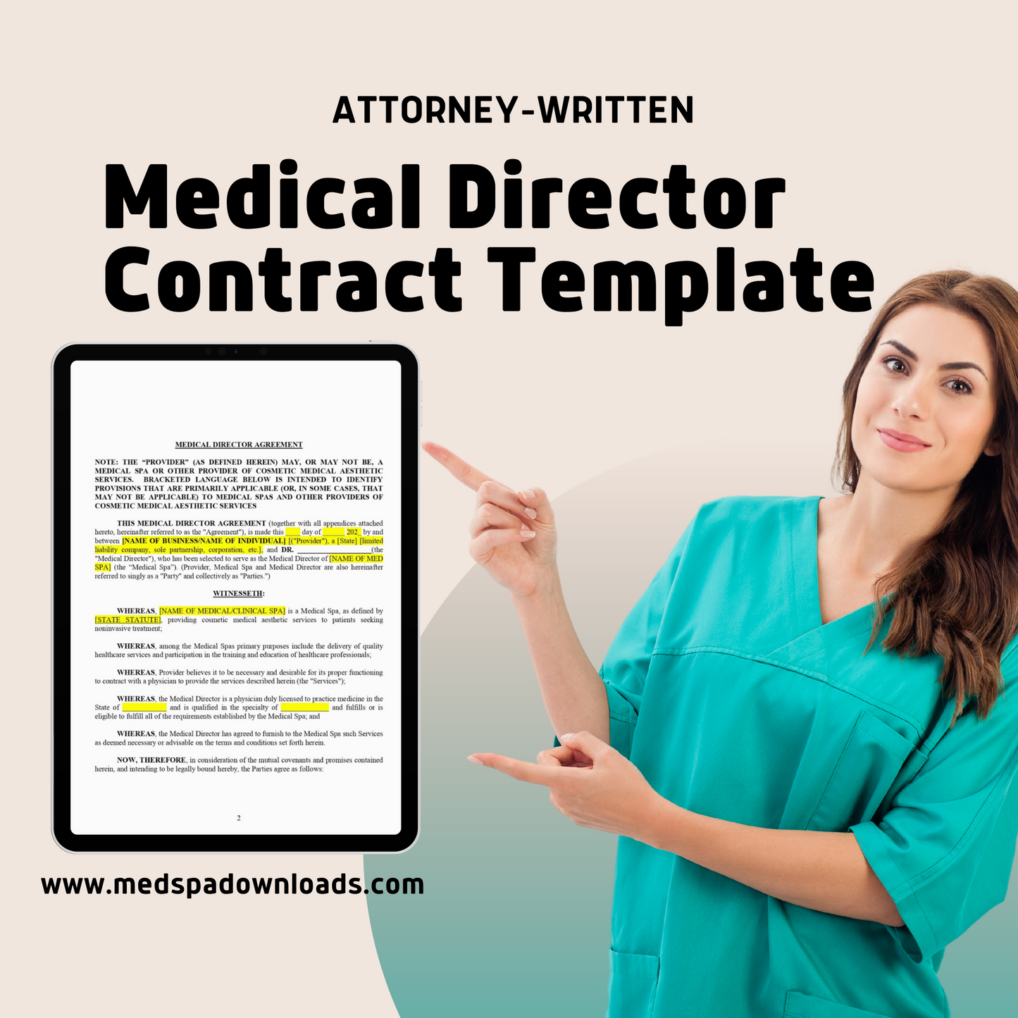 Medical SPA Director Contract Template