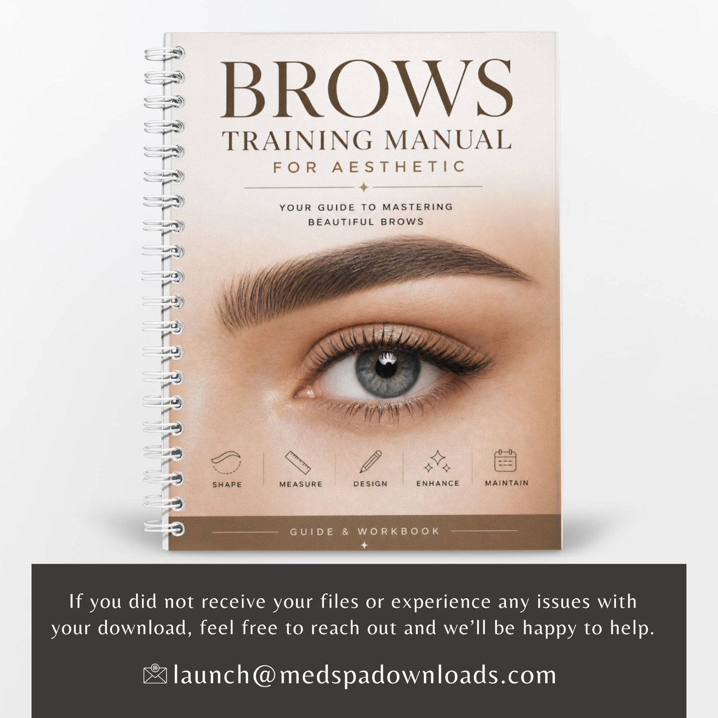 Brows Training Manual Workbook for Aesthetic Professionals | Brow Mapping, Shaping, Tinting & Aftercare Guide PDF
