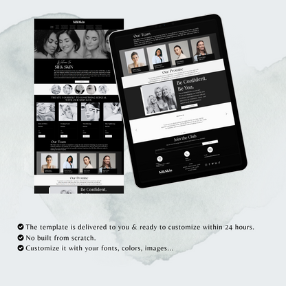 Clinical Spa Wix One Page Website Templates