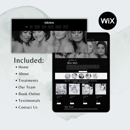 Clinical Spa Wix One Page Website Templates
