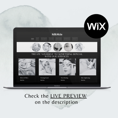 Clinical Spa Wix One Page Website Templates