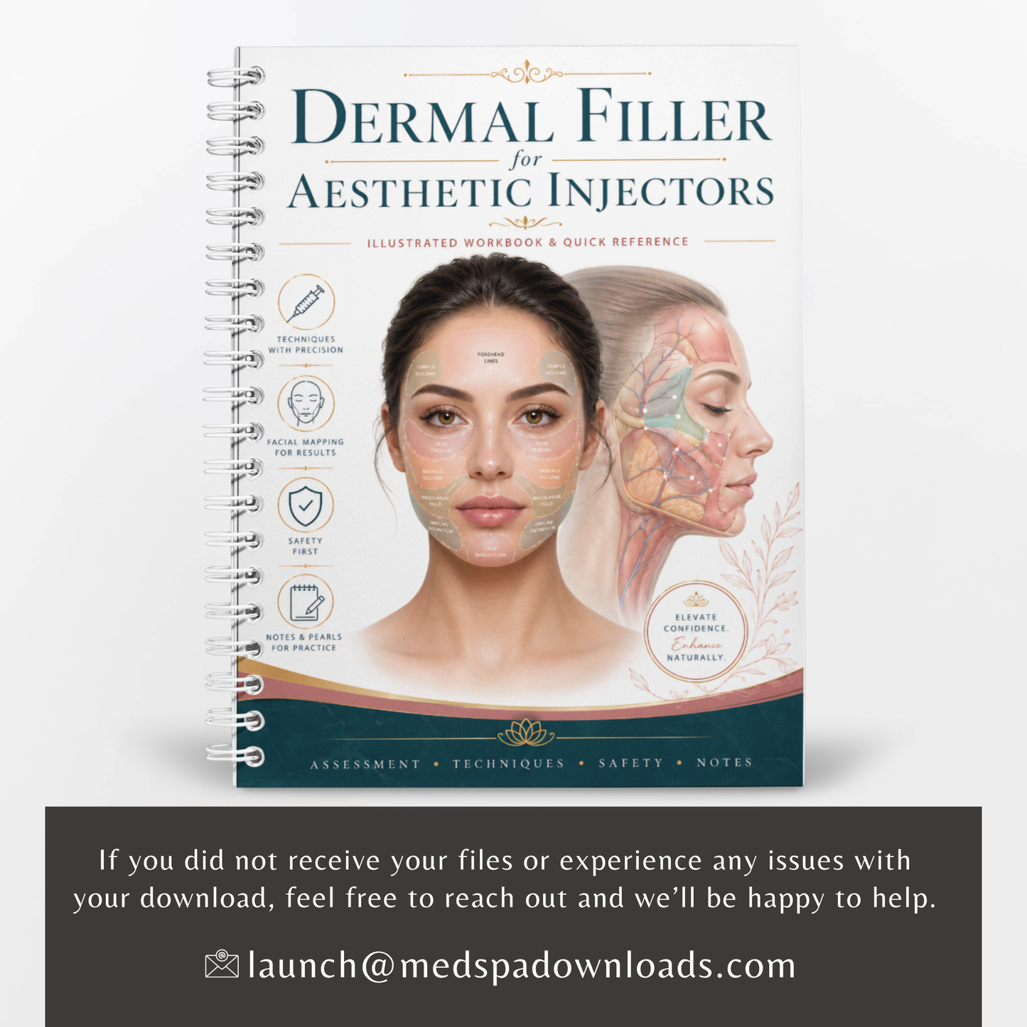 Dermal Filler for Aesthetic Injectors PDF Workbook | Facial Assessment, Filler Techniques, Safety Pearls & Treatment Planning Guide