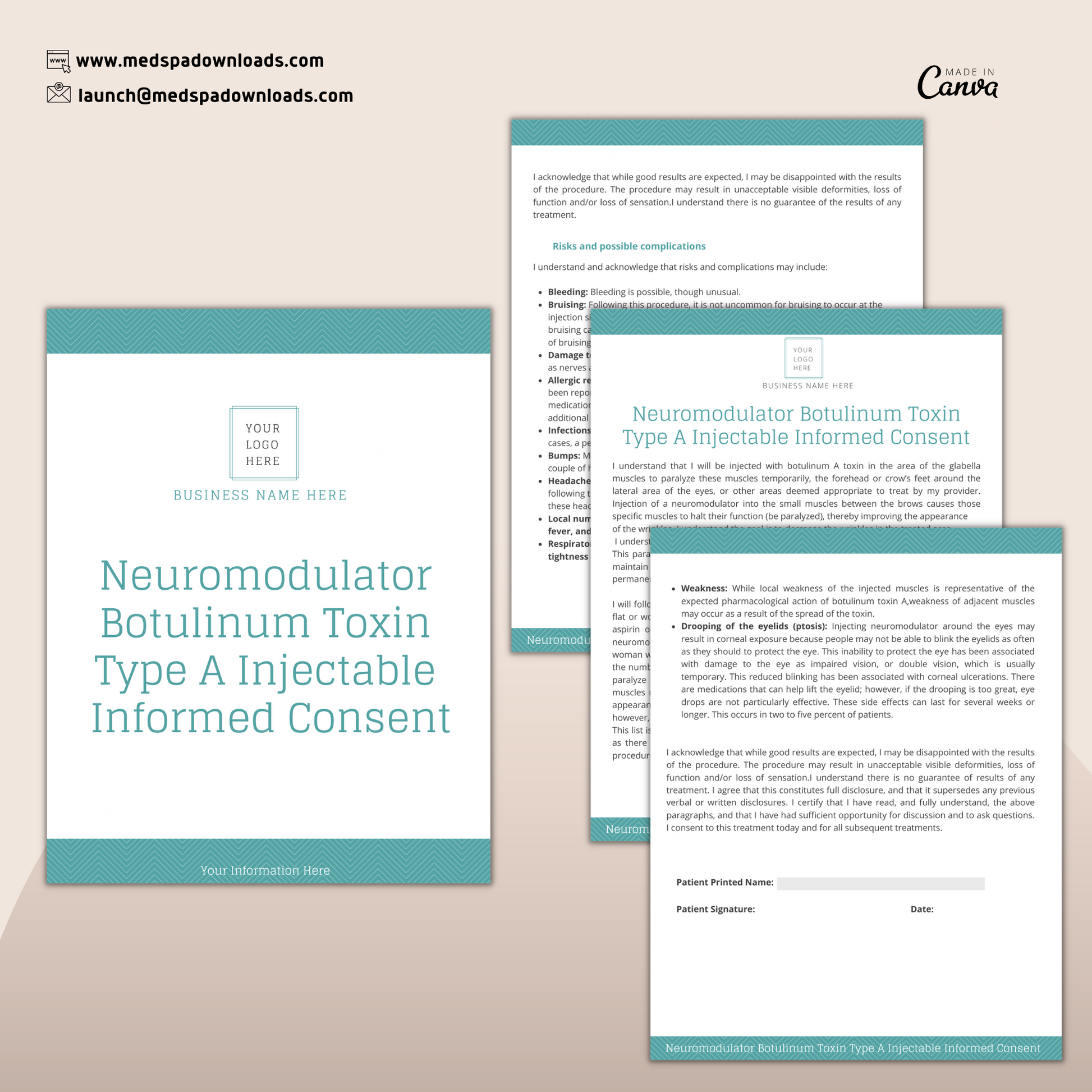 Injectables Forms Bundle Canva Templates – MedSPA Downloads