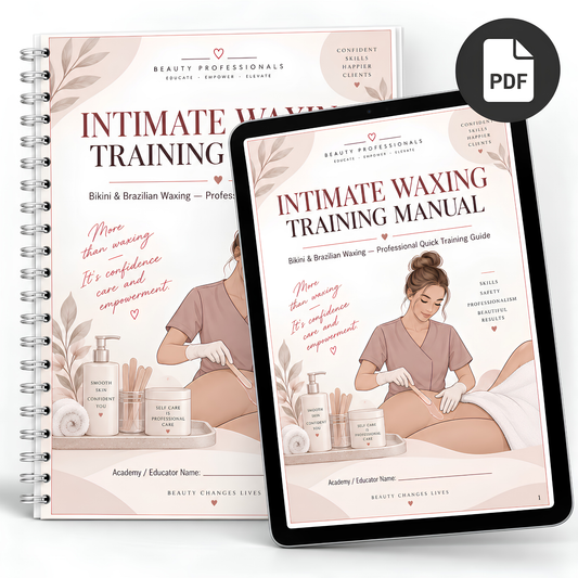 Intimate Waxing Training Manual | Brazilian Bikini Wax Guide Estheticians | Esthetician Workbook PDF | Wax Tech Course | Digital Download