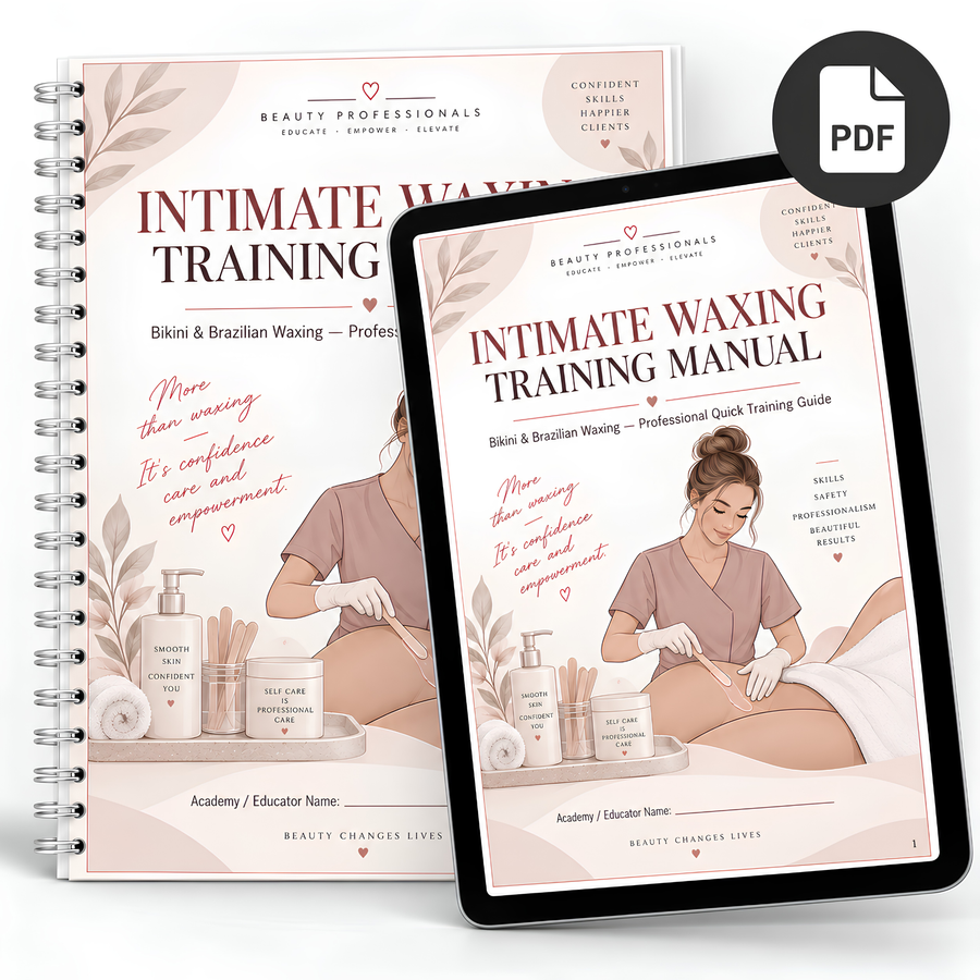 Intimate Waxing Training Manual | Brazilian Bikini Wax Guide Estheticians | Esthetician Workbook PDF | Wax Tech Course | Digital Download