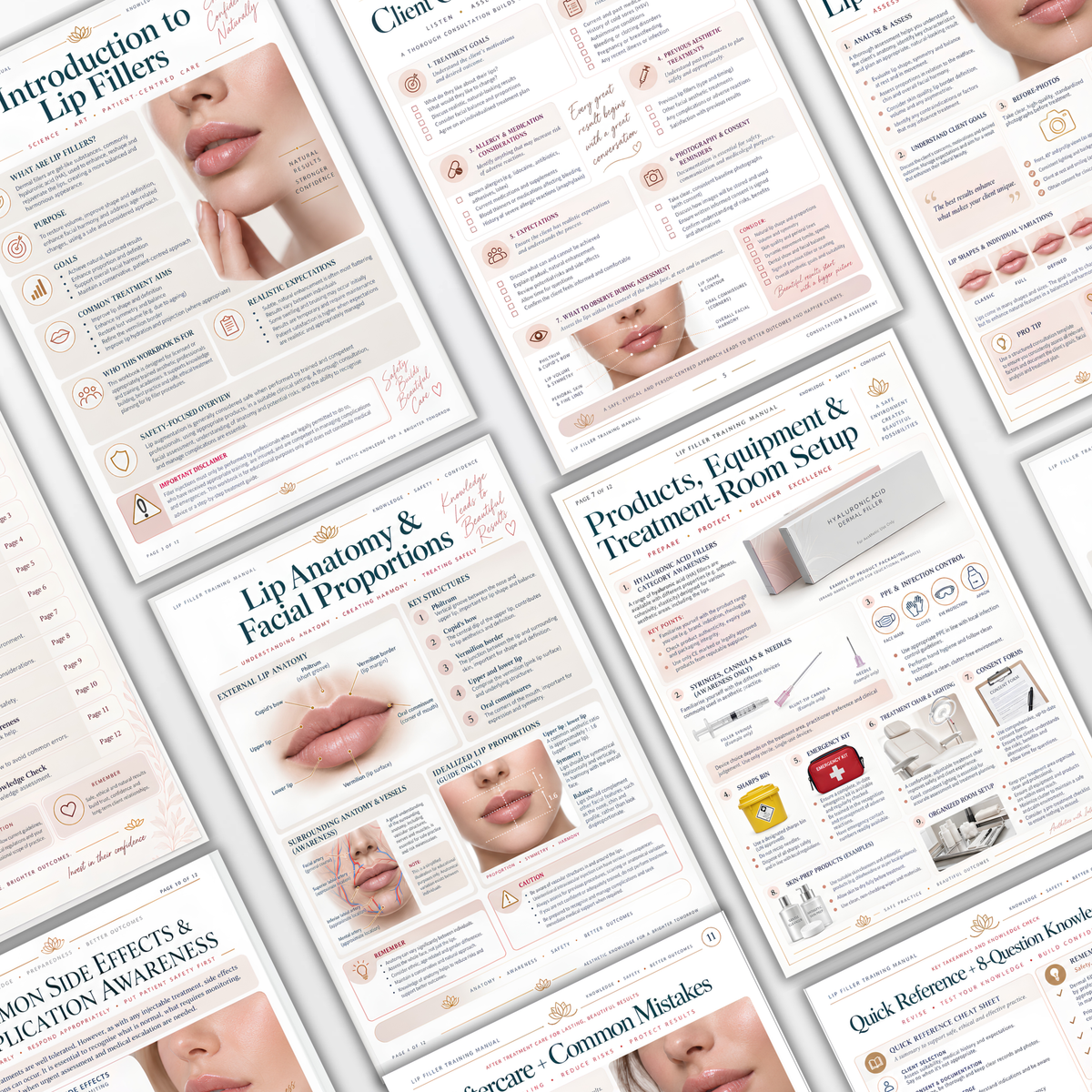 Lip Filler Training Manual & Injector Workbook | Digital PDF
