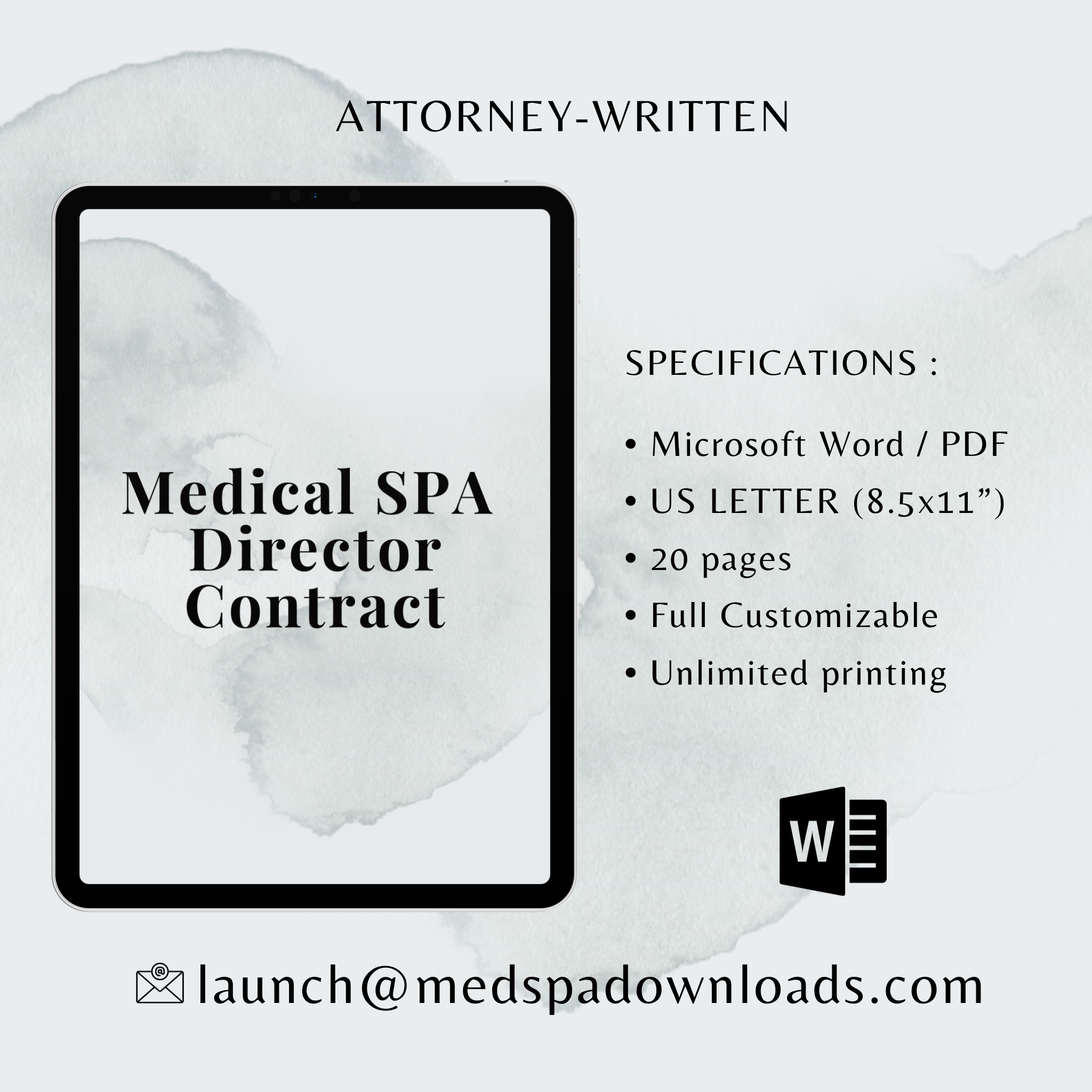 Medical SPA Director Contract Template – MedSPA Downloads