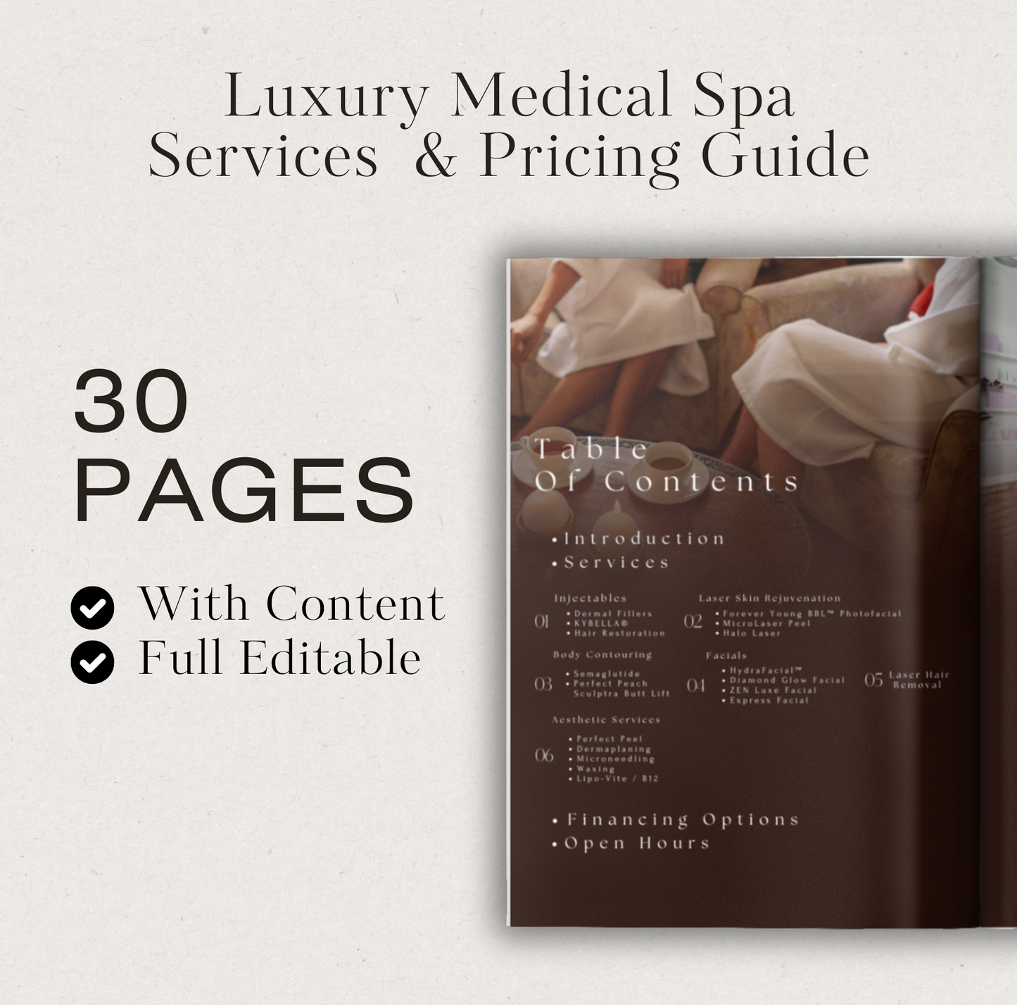 Medical spa Services & Pricing Guide