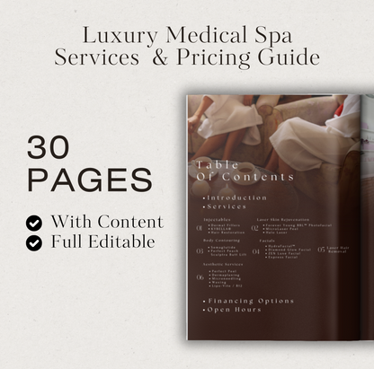 Medical spa Services & Pricing Guide