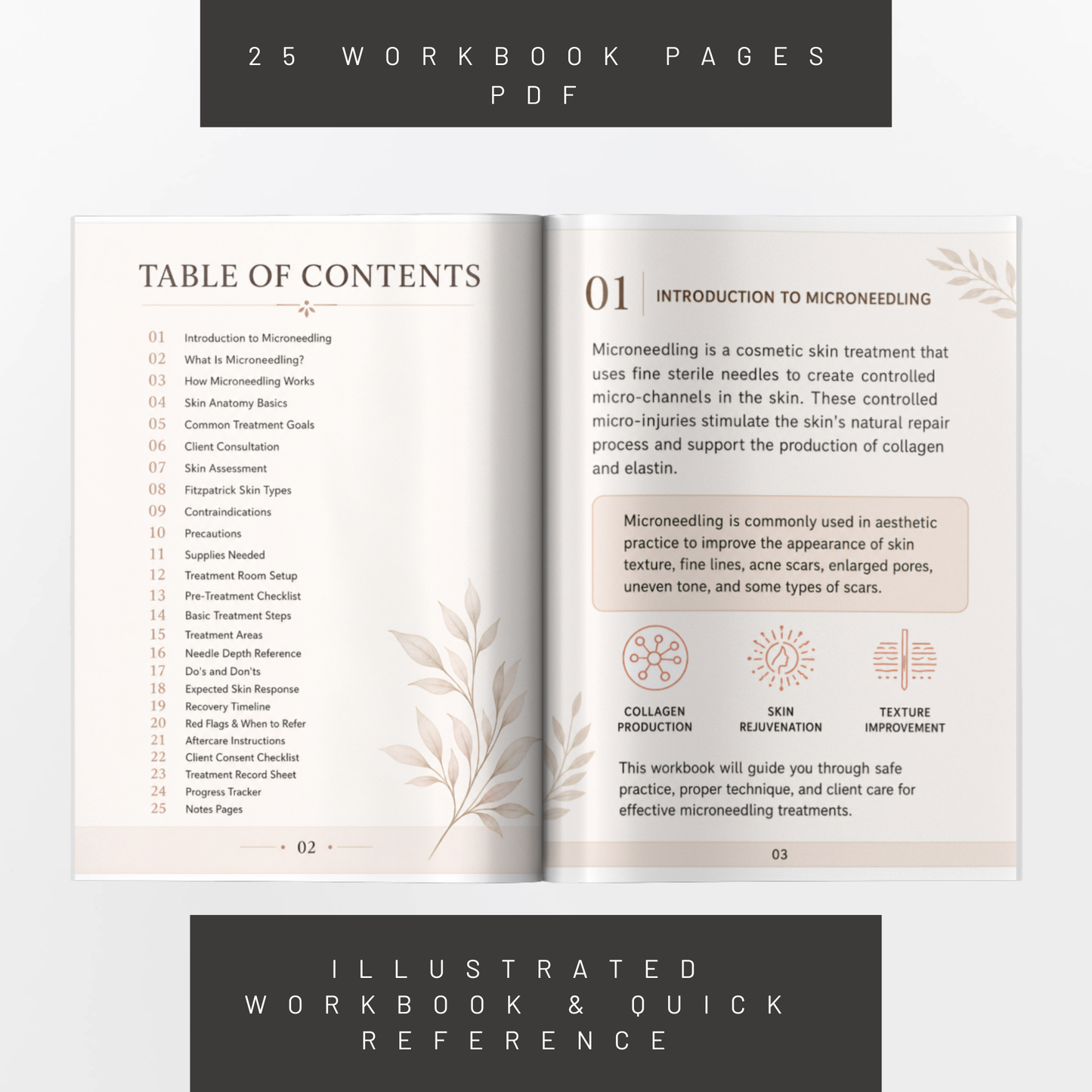 Microneedling Workbook & Guide for Aesthetic Practitioners  Editable Training Manual, Client Forms, Aftercare Sheets & Treatment Checklist