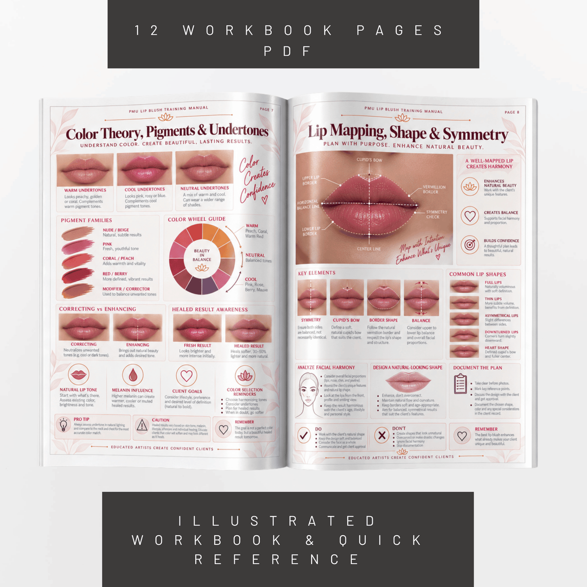 PMU Lip Blush Training Manual | Printable Workbook