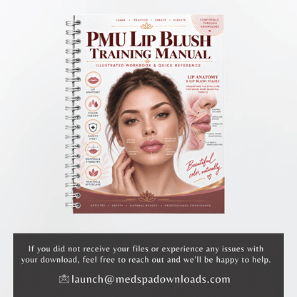 PMU Lip Blush Training Manual | Printable Workbook